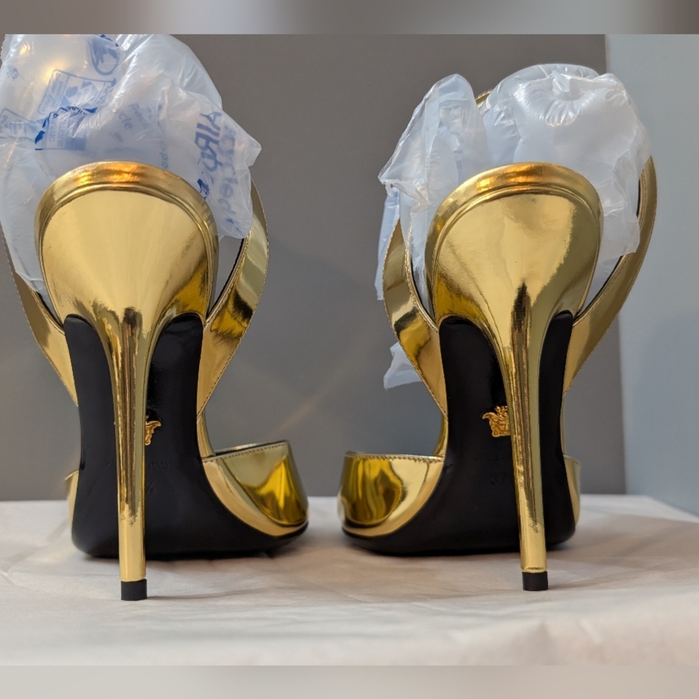 Versace Gold Heels - Picture 7 of 11